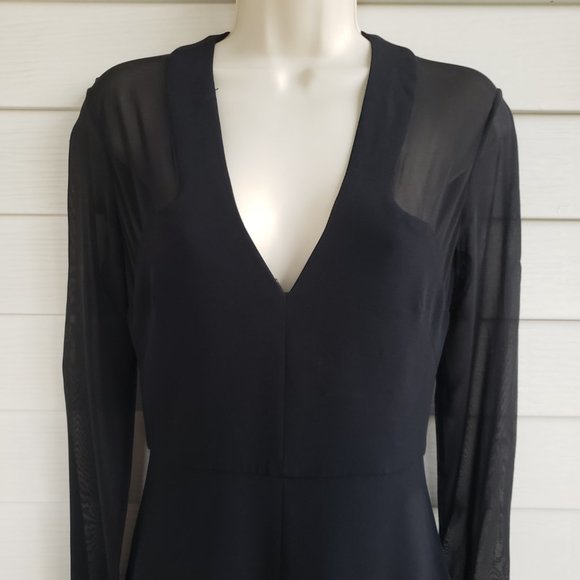 Cushnie Et Ochs Black Jumpsuit with Sheer Sleeves Like new - Picture 6 of 14